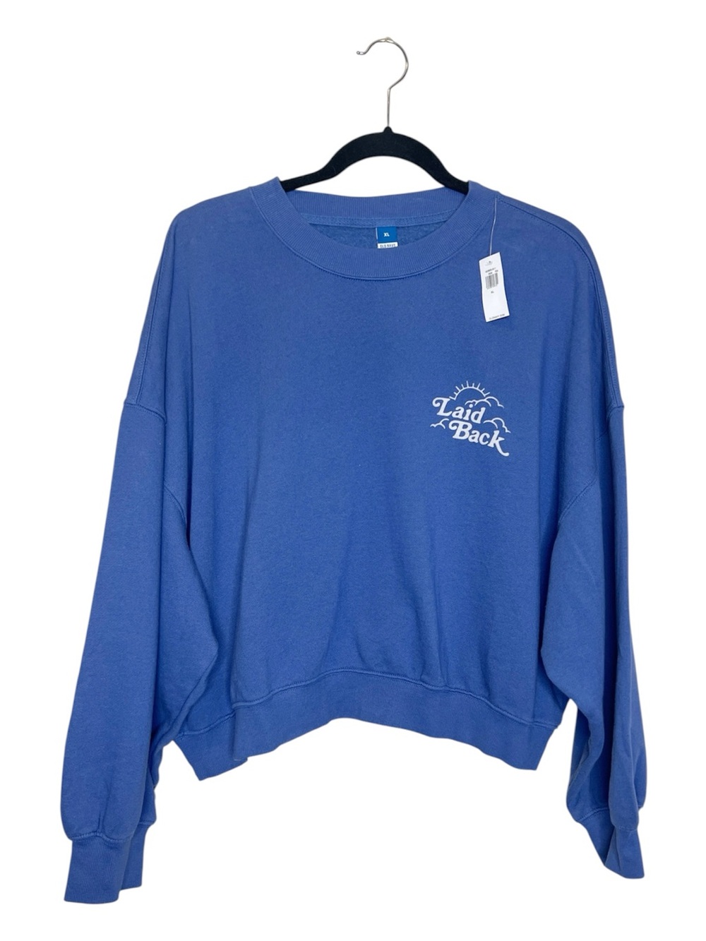 OLD NAVY Laid Back Easy Going Oversized Blue Sweatshirt size XL